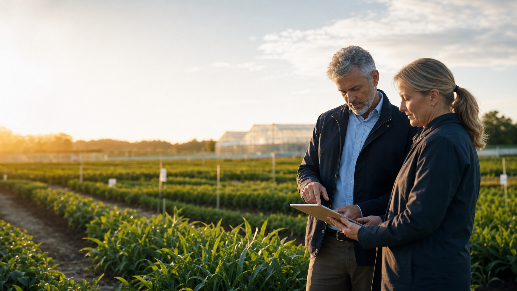 Crop consultants reviewing field-trial data